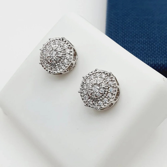 "925 Sterling Silver Plated CZ Earrings, EVBRS476 - Picture 9 of 9